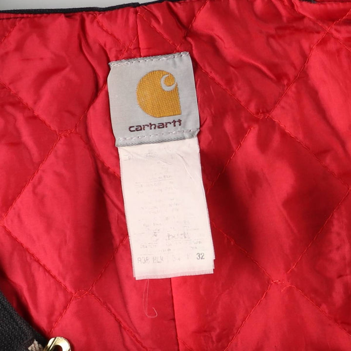 Oversized Carhartt double-knee duck overalls, men's size W46 unclear black type Vintage Second Hand