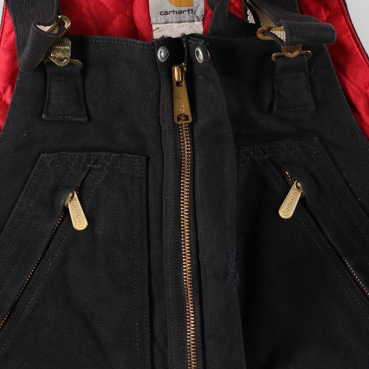 Oversized Carhartt double-knee duck overalls, men's size W46 unclear black type Vintage Second Hand