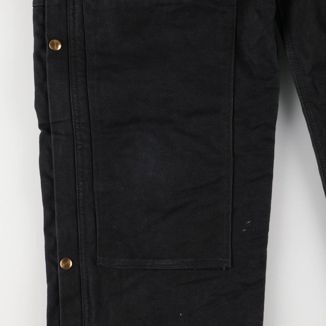 Oversized Carhartt double-knee duck overalls, men's size W46 unclear black type Vintage Second Hand