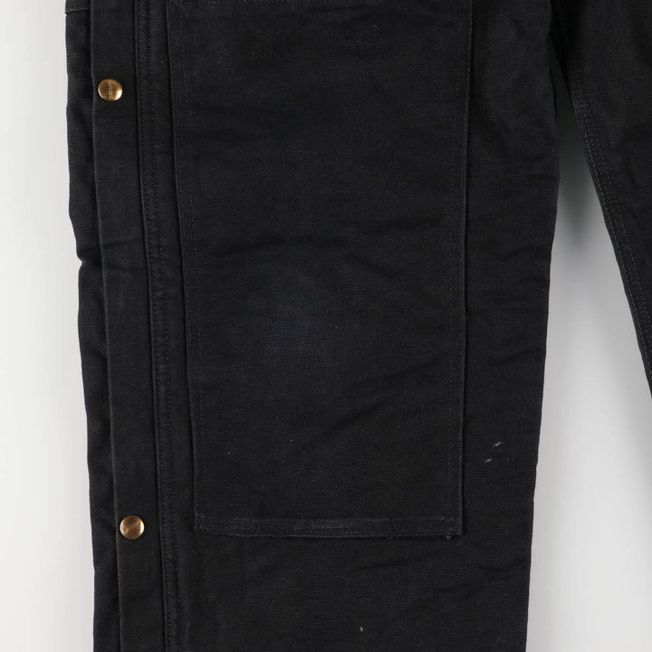 Oversized Carhartt double-knee duck overalls, men's size W46 unclear black type Vintage Second Hand