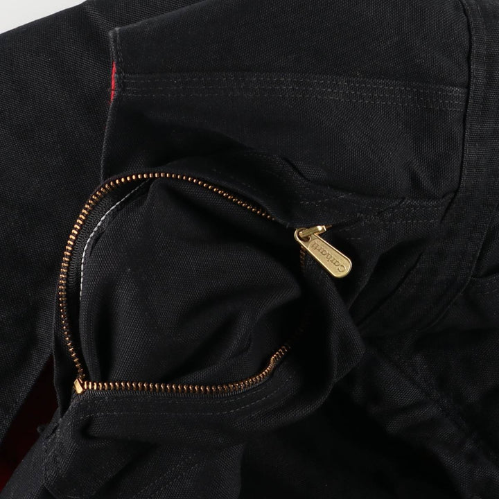 Oversized Carhartt double-knee duck overalls, men's size W46 unclear black type Vintage Second Hand