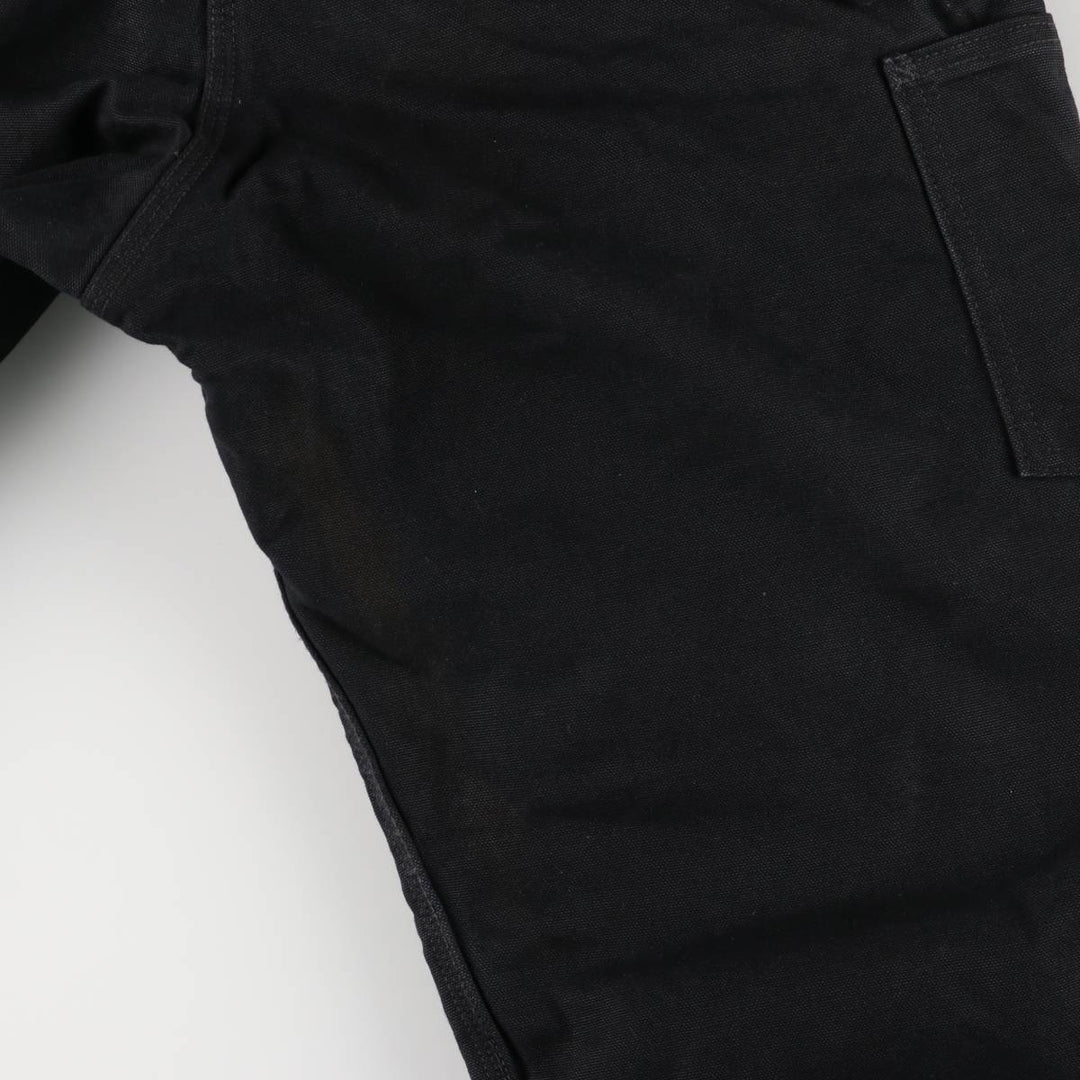Oversized Carhartt double-knee duck overalls, men's size W46 unclear black type Vintage Second Hand