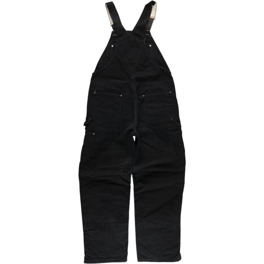 Oversized Carhartt double-knee duck overalls, men's size W47 unclear black type Vintage Second Hand