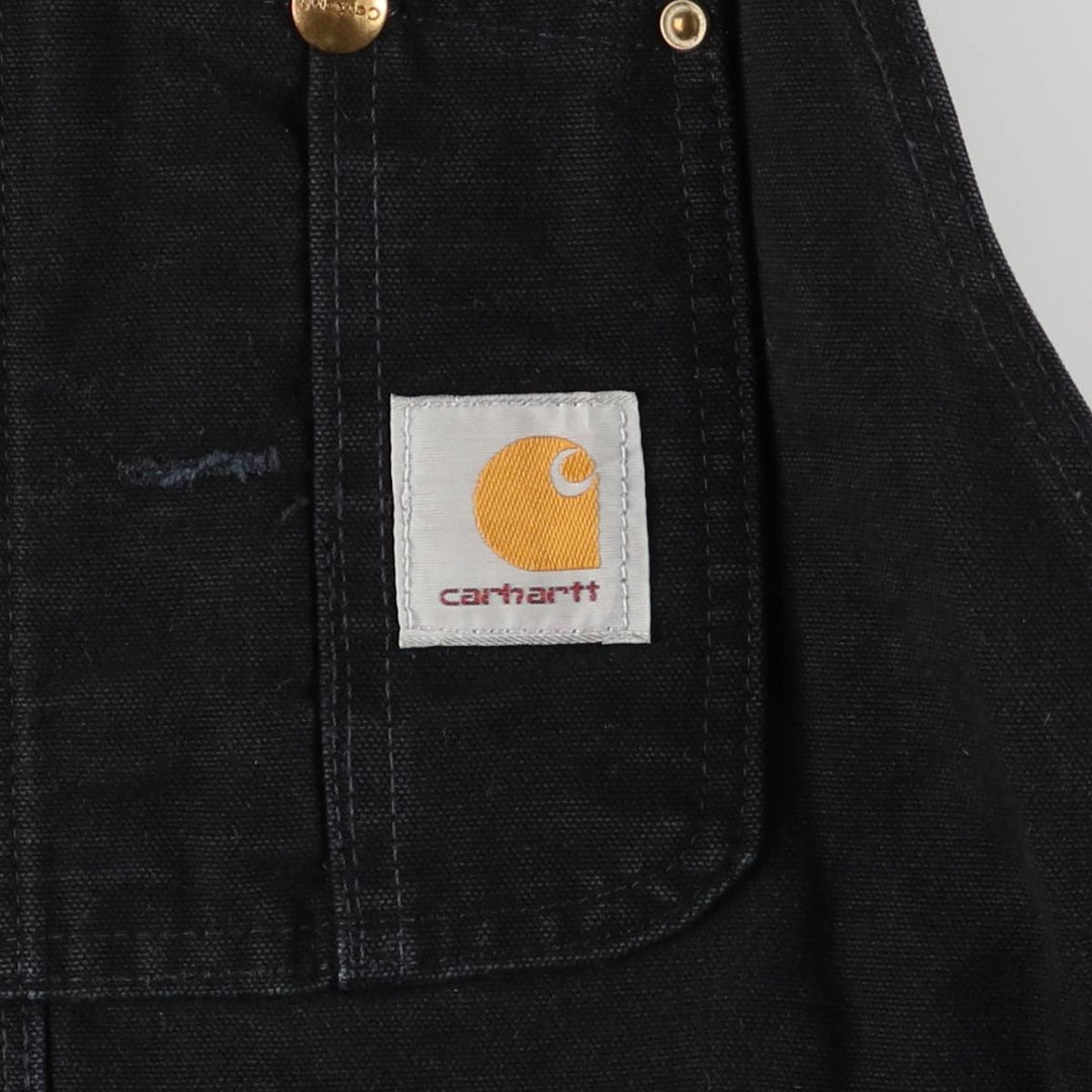 Oversized Carhartt double-knee duck overalls, men's size W47 unclear black type Vintage Second Hand