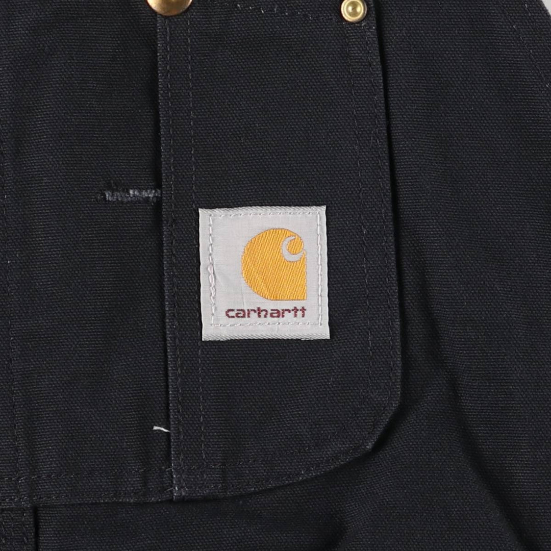 Oversized Carhartt double-knee duck overalls, men's size W50 cotton black type Vintage Second Hand