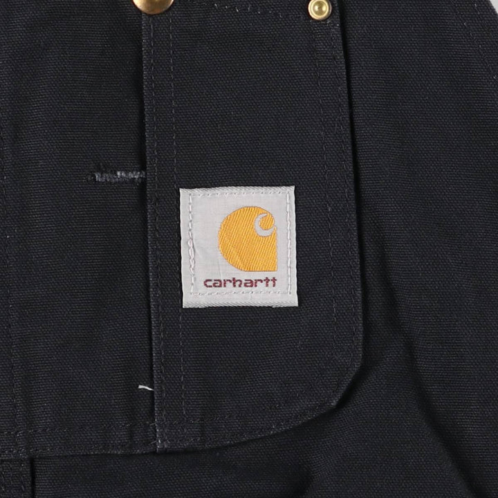 Oversized Carhartt double-knee duck overalls, men's size W50 cotton black type Vintage Second Hand