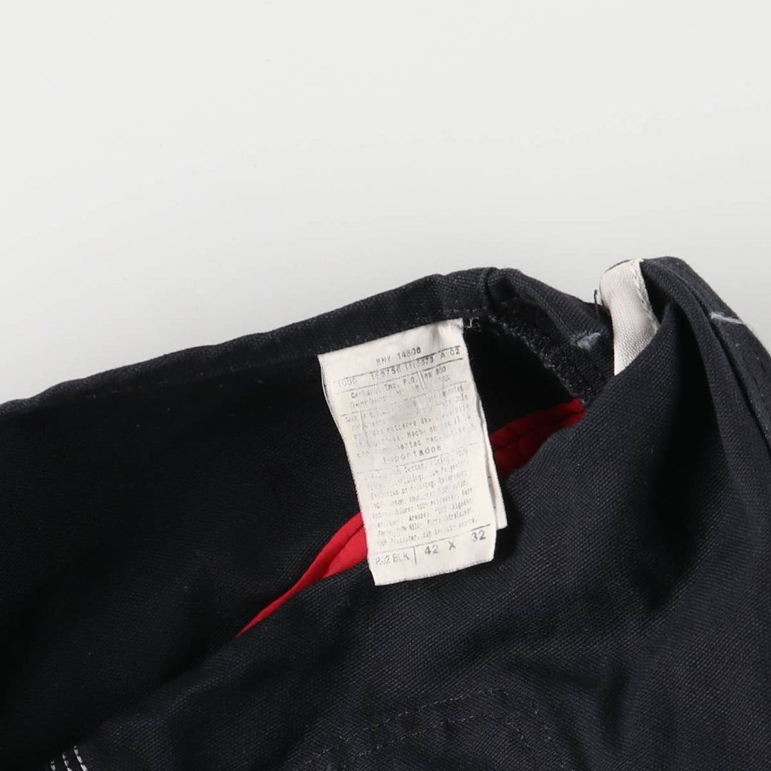 Oversized Carhartt double-knee duck overalls, men's size W50 cotton black type Vintage Second Hand