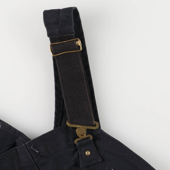 Oversized Carhartt double-knee duck overalls, men's size W50 cotton black type Vintage Second Hand