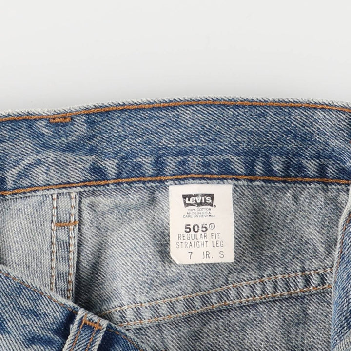 2000'S Levi's 505 Regular Fit Straight Leg Tapered Denim Pants, Made in USA, Women's Size L (W29) cotton blue type Vintage Second Hand
