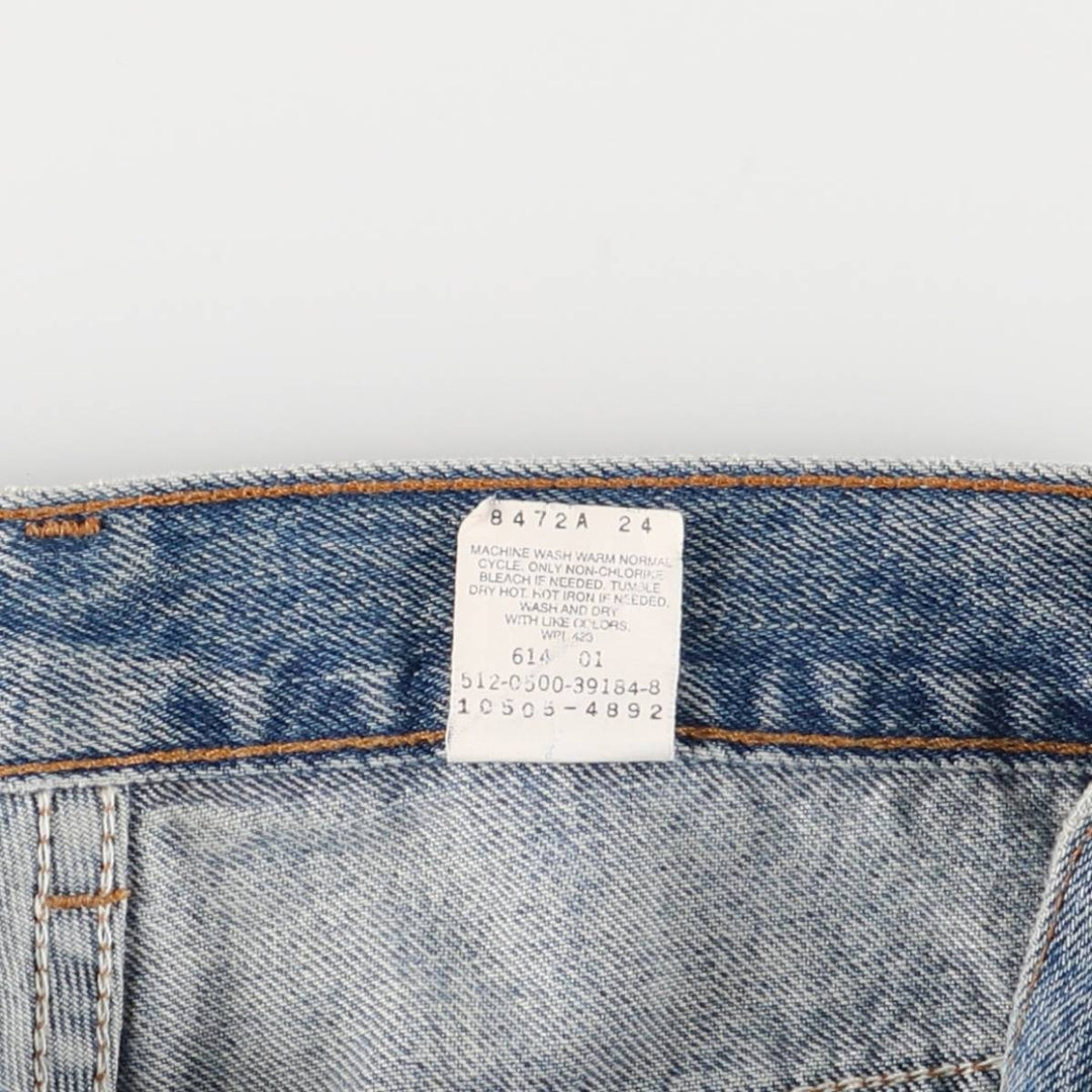 2000'S Levi's 505 Regular Fit Straight Leg Tapered Denim Pants, Made in USA, Women's Size L (W29) cotton blue type Vintage Second Hand