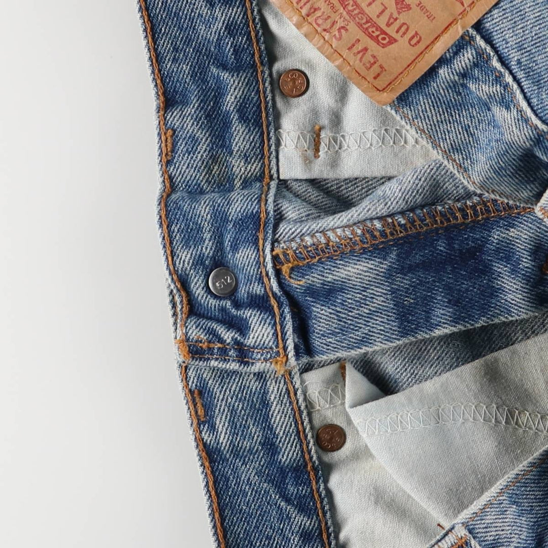 2000'S Levi's 505 Regular Fit Straight Leg Tapered Denim Pants, Made in USA, Women's Size L (W29) cotton blue type Vintage Second Hand