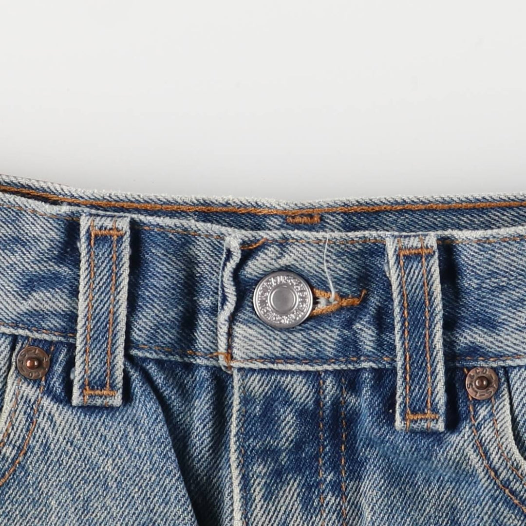 2000'S Levi's 505 Regular Fit Straight Leg Tapered Denim Pants, Made in USA, Women's Size L (W29) cotton blue type Vintage Second Hand