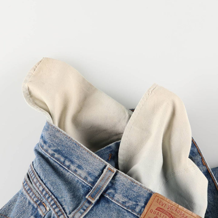 2000'S Levi's 505 Regular Fit Straight Leg Tapered Denim Pants, Made in USA, Women's Size L (W29) cotton blue type Vintage Second Hand