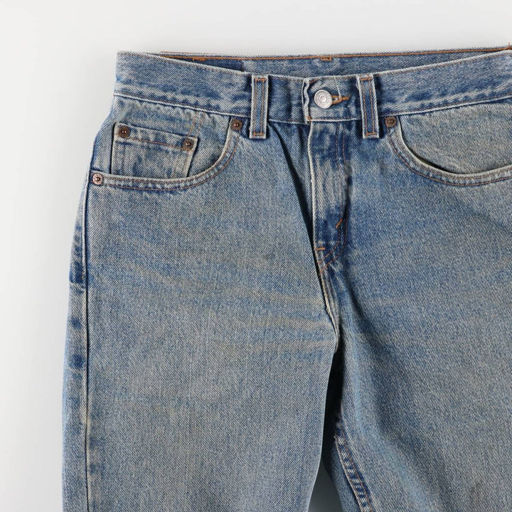 2000'S Levi's 505 Regular Fit Straight Leg Tapered Denim Pants, Made in USA, Women's Size L (W29) cotton blue type Vintage Second Hand