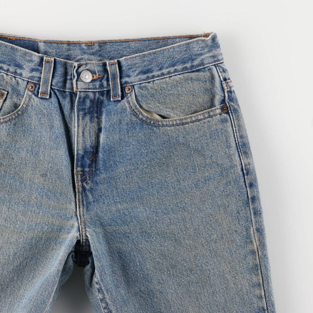 2000'S Levi's 505 Regular Fit Straight Leg Tapered Denim Pants, Made in USA, Women's Size L (W29) cotton blue type Vintage Second Hand