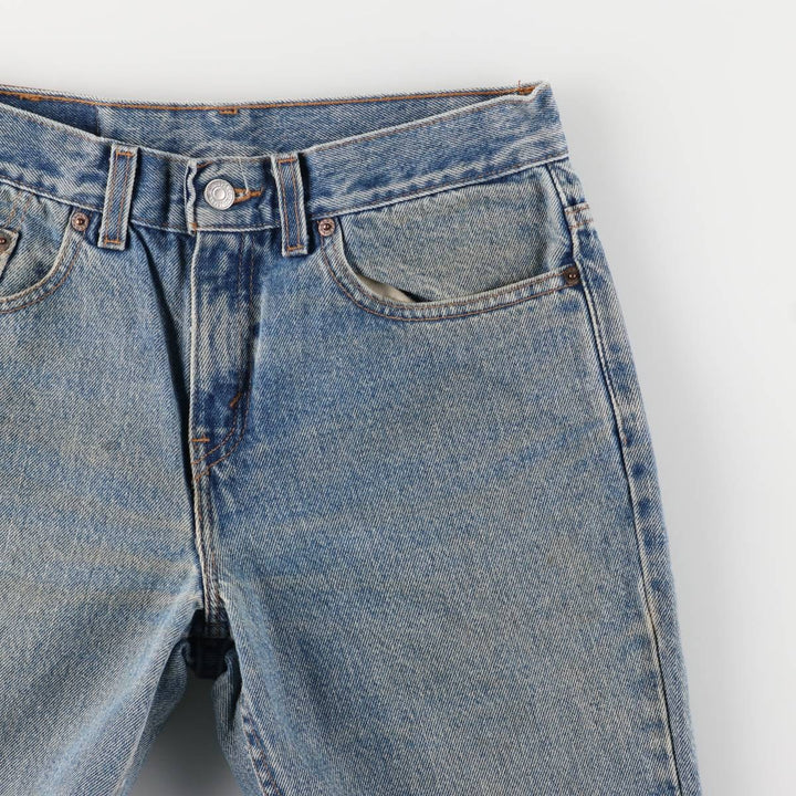 2000'S Levi's 505 Regular Fit Straight Leg Tapered Denim Pants, Made in USA, Women's Size L (W29) cotton blue type Vintage Second Hand