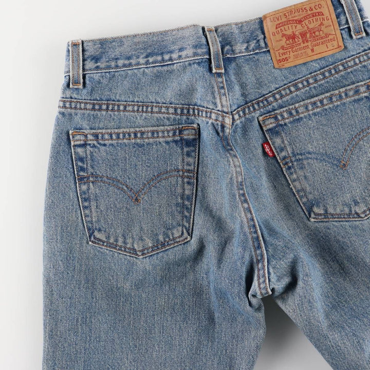 2000'S Levi's 505 Regular Fit Straight Leg Tapered Denim Pants, Made in USA, Women's Size L (W29) cotton blue type Vintage Second Hand