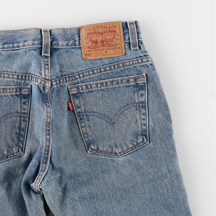 2000'S Levi's 505 Regular Fit Straight Leg Tapered Denim Pants, Made in USA, Women's Size L (W29) cotton blue type Vintage Second Hand