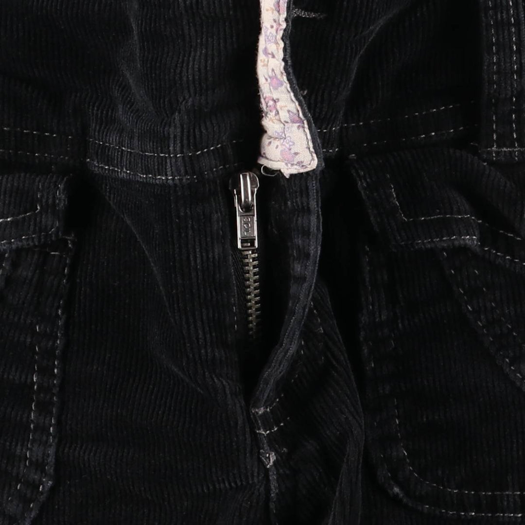 SO Flare Cut Corduroy Pants Women's XL (w31) cotton black type Vintage Second Hand