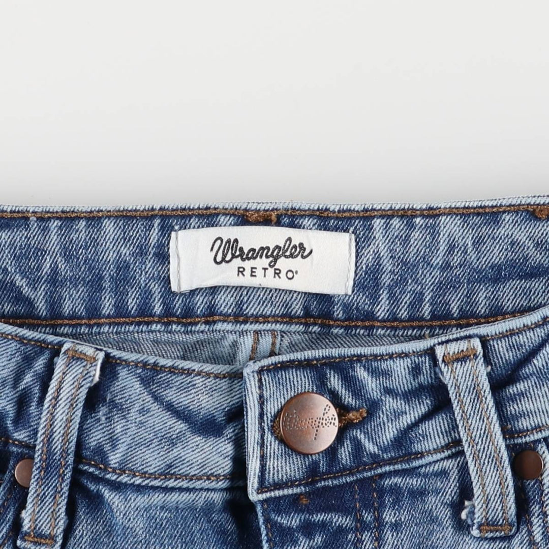 Wrangler Retro High Rise Boot, bootcut denim pants, women's size L (w28). cotton blue type Vintage Second Hand