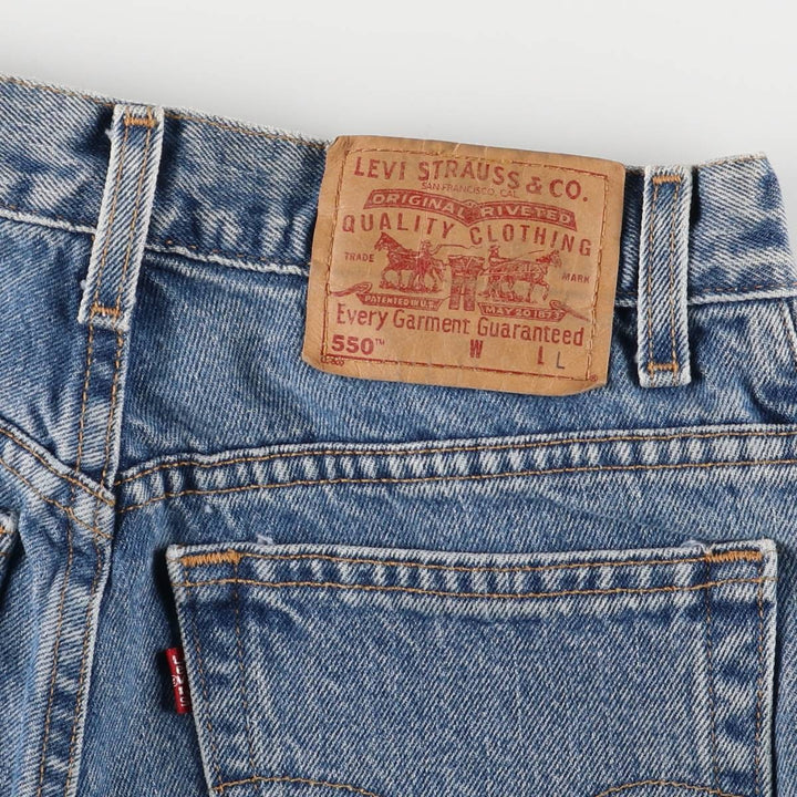 2000'S Levi's 550 Relaxed Fit Tapered Leg Denim Pants, Women's Size L (W29) cotton blue type Vintage Second Hand