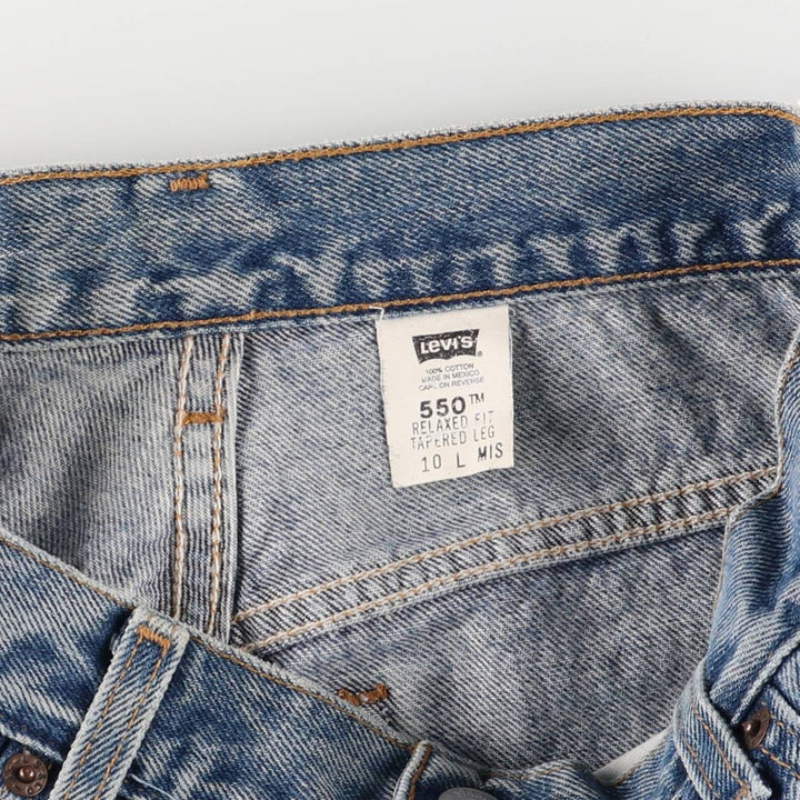 2000'S Levi's 550 Relaxed Fit Tapered Leg Denim Pants, Women's Size L (W29) cotton blue type Vintage Second Hand