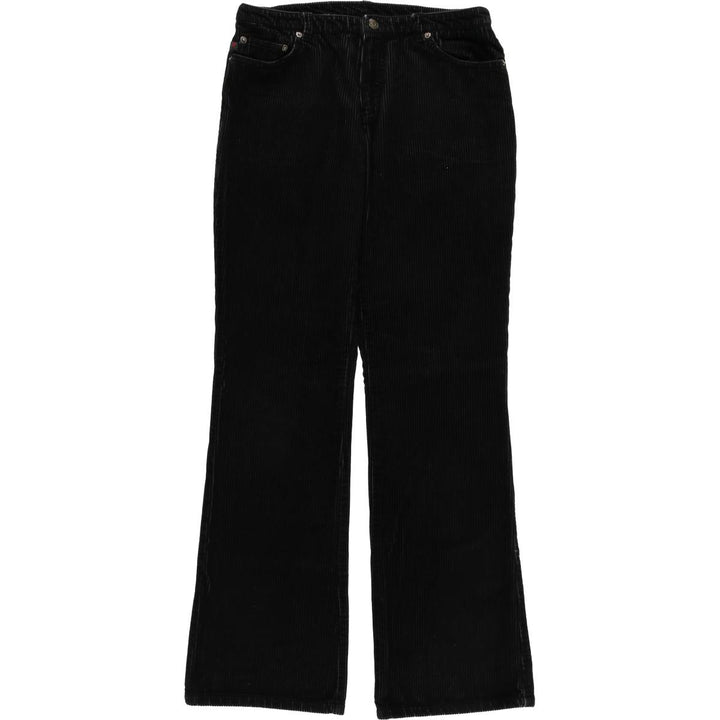 Ralph Lauren RALPH Flare Cut Corduroy Pants Women's XL (W31) cotton black type Vintage Second Hand