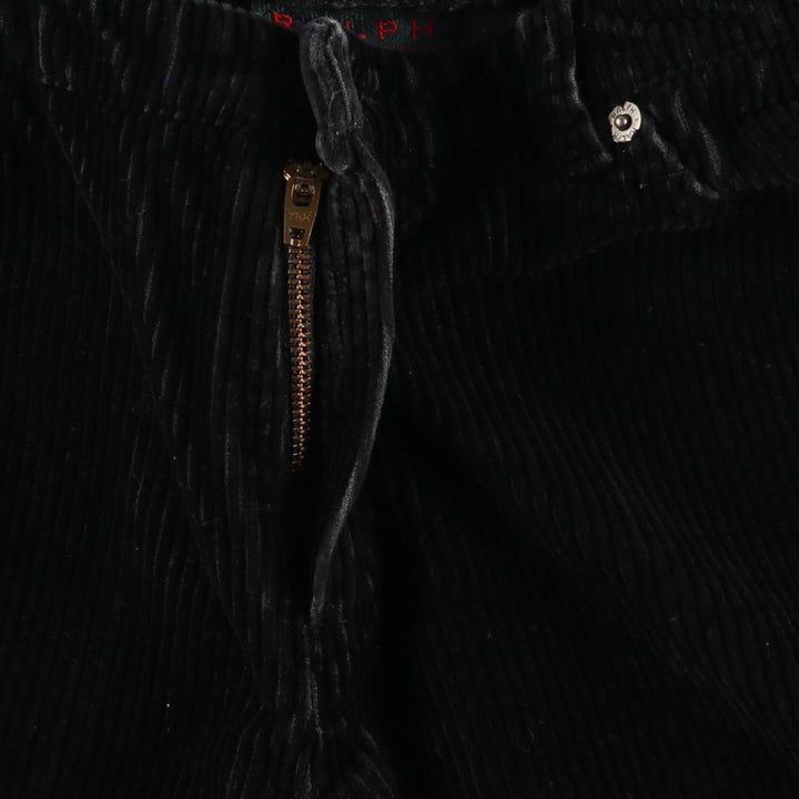 Ralph Lauren RALPH Flare Cut Corduroy Pants Women's XL (W31) cotton black type Vintage Second Hand
