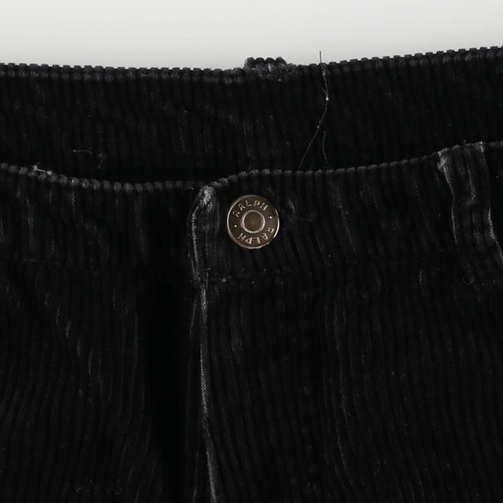Ralph Lauren RALPH Flare Cut Corduroy Pants Women's XL (W31) cotton black type Vintage Second Hand