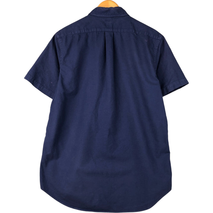 Ralph Lauren short sleeve button down shirt, men's size M cotton Navy blue Vintage Second Hand