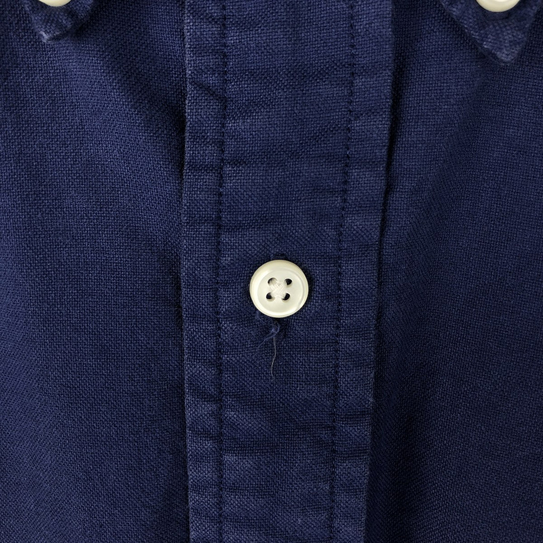 Ralph Lauren short sleeve button down shirt, men's size M cotton Navy blue Vintage Second Hand