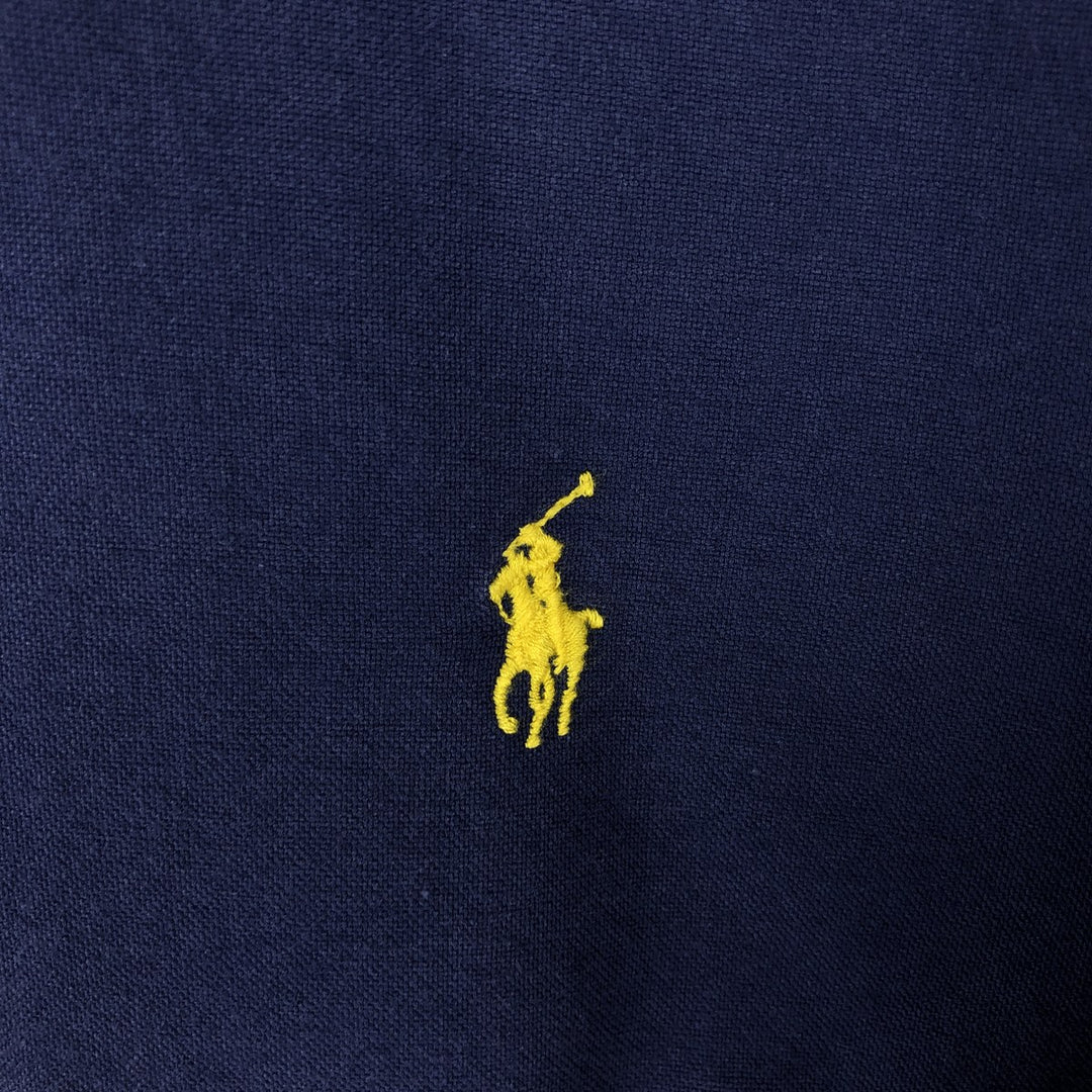Ralph Lauren short sleeve button down shirt, men's size M cotton Navy blue Vintage Second Hand