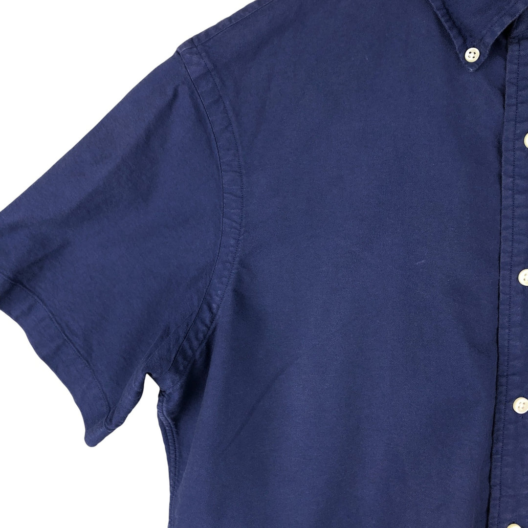 Ralph Lauren short sleeve button down shirt, men's size M cotton Navy blue Vintage Second Hand