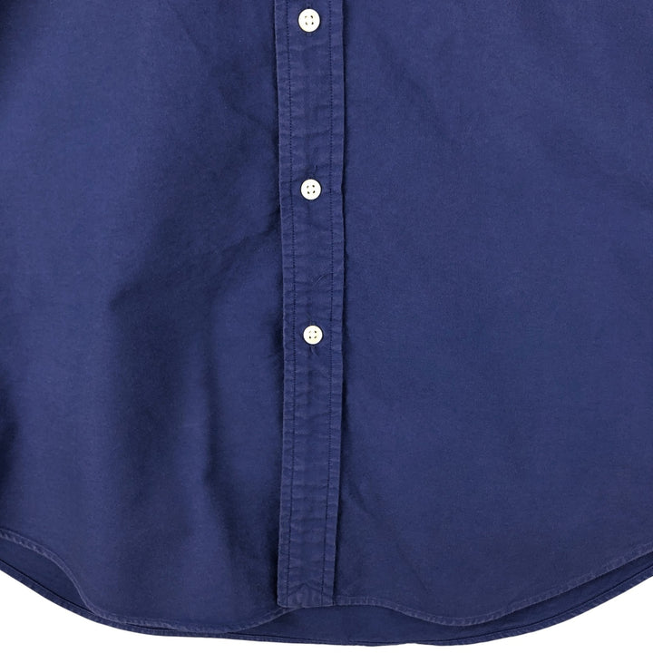 Ralph Lauren short sleeve button down shirt, men's size M cotton Navy blue Vintage Second Hand