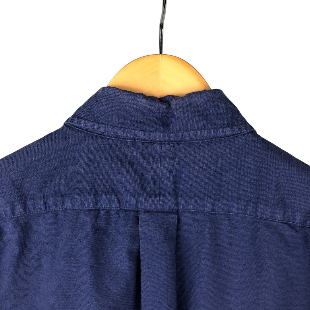 Ralph Lauren short sleeve button down shirt, men's size M cotton Navy blue Vintage Second Hand