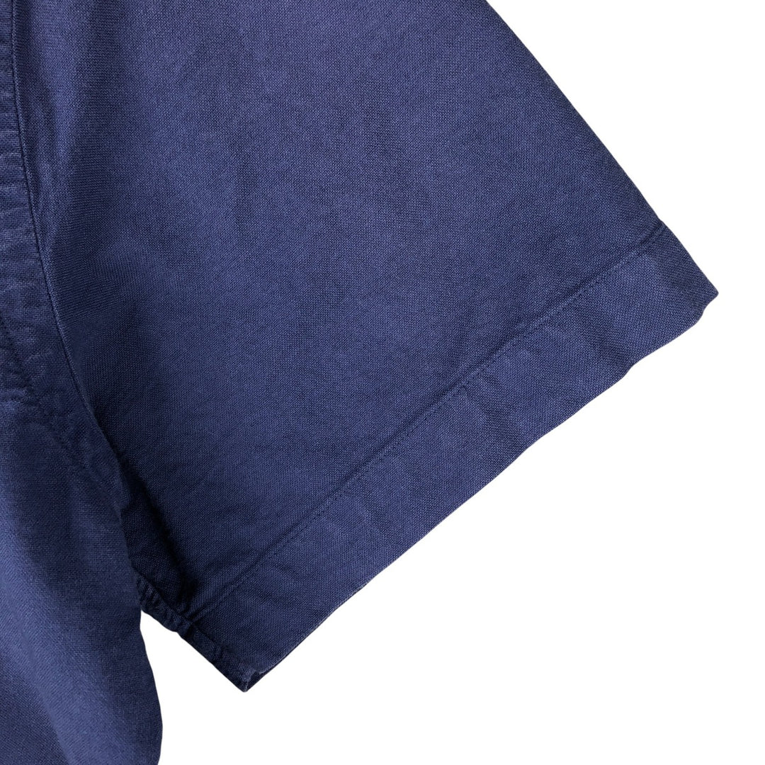 Ralph Lauren short sleeve button down shirt, men's size M cotton Navy blue Vintage Second Hand