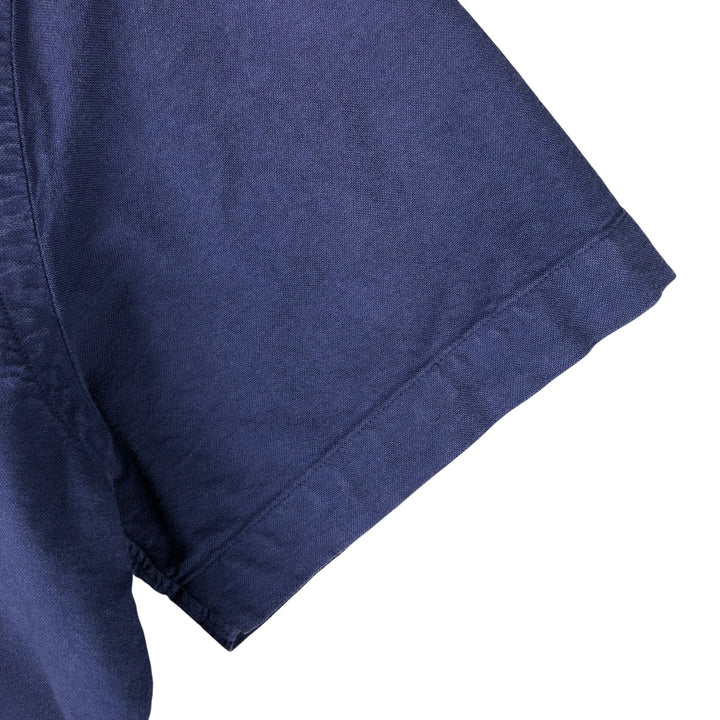 Ralph Lauren short sleeve button down shirt, men's size M cotton Navy blue Vintage Second Hand