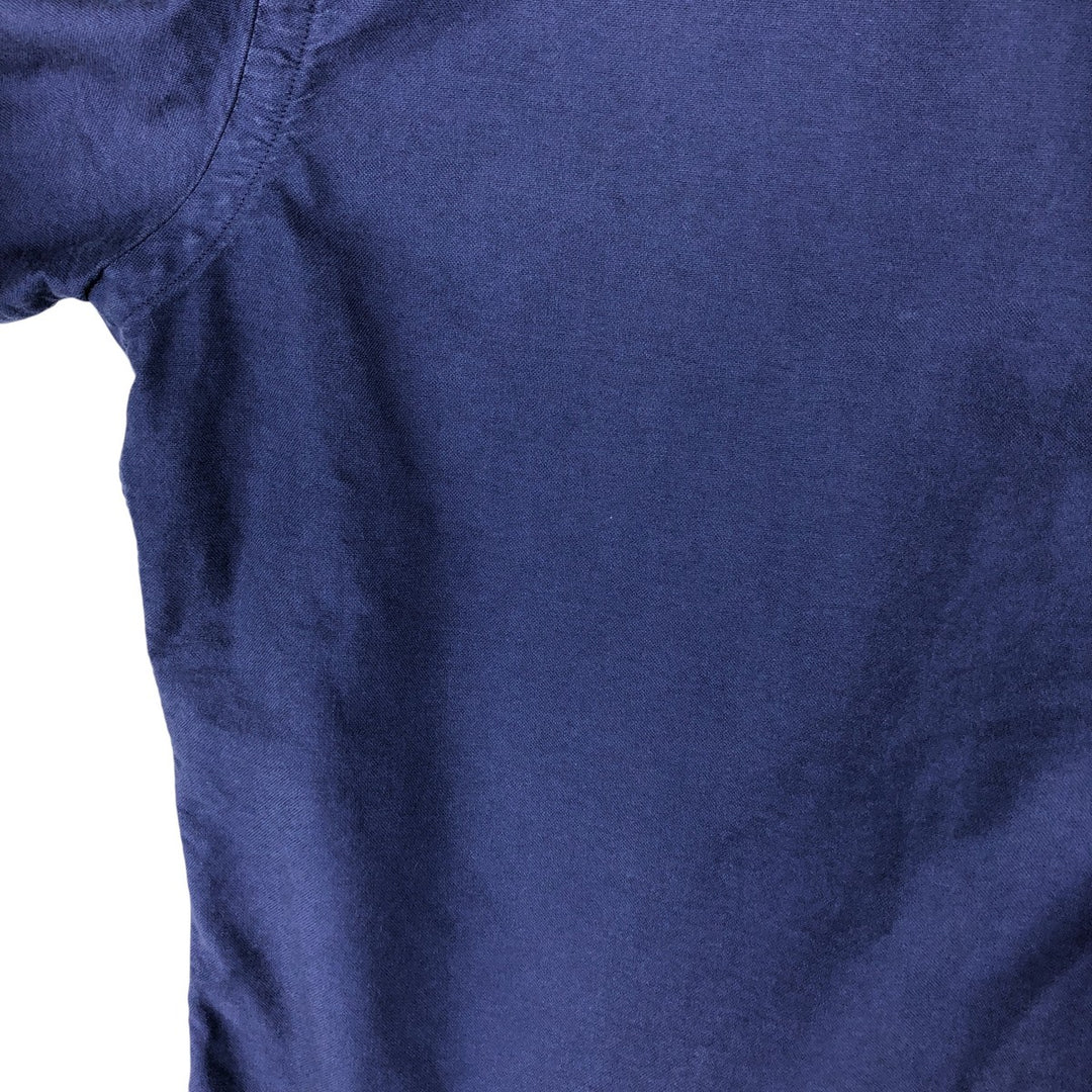 Ralph Lauren short sleeve button down shirt, men's size M cotton Navy blue Vintage Second Hand