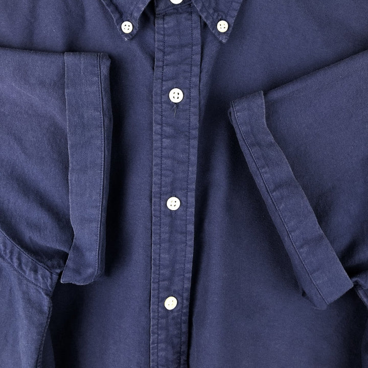Ralph Lauren short sleeve button down shirt, men's size M cotton Navy blue Vintage Second Hand