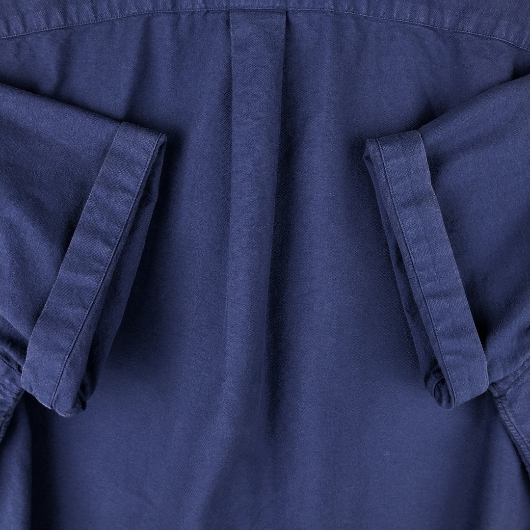 Ralph Lauren short sleeve button down shirt, men's size M cotton Navy blue Vintage Second Hand