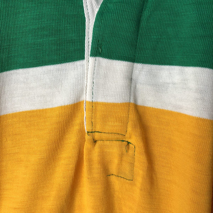 HALBRO SPORTSWEAR Long Sleeve Rugby Shirt, Made in the UK, Men's Size L acrylic green type Vintage Second Hand