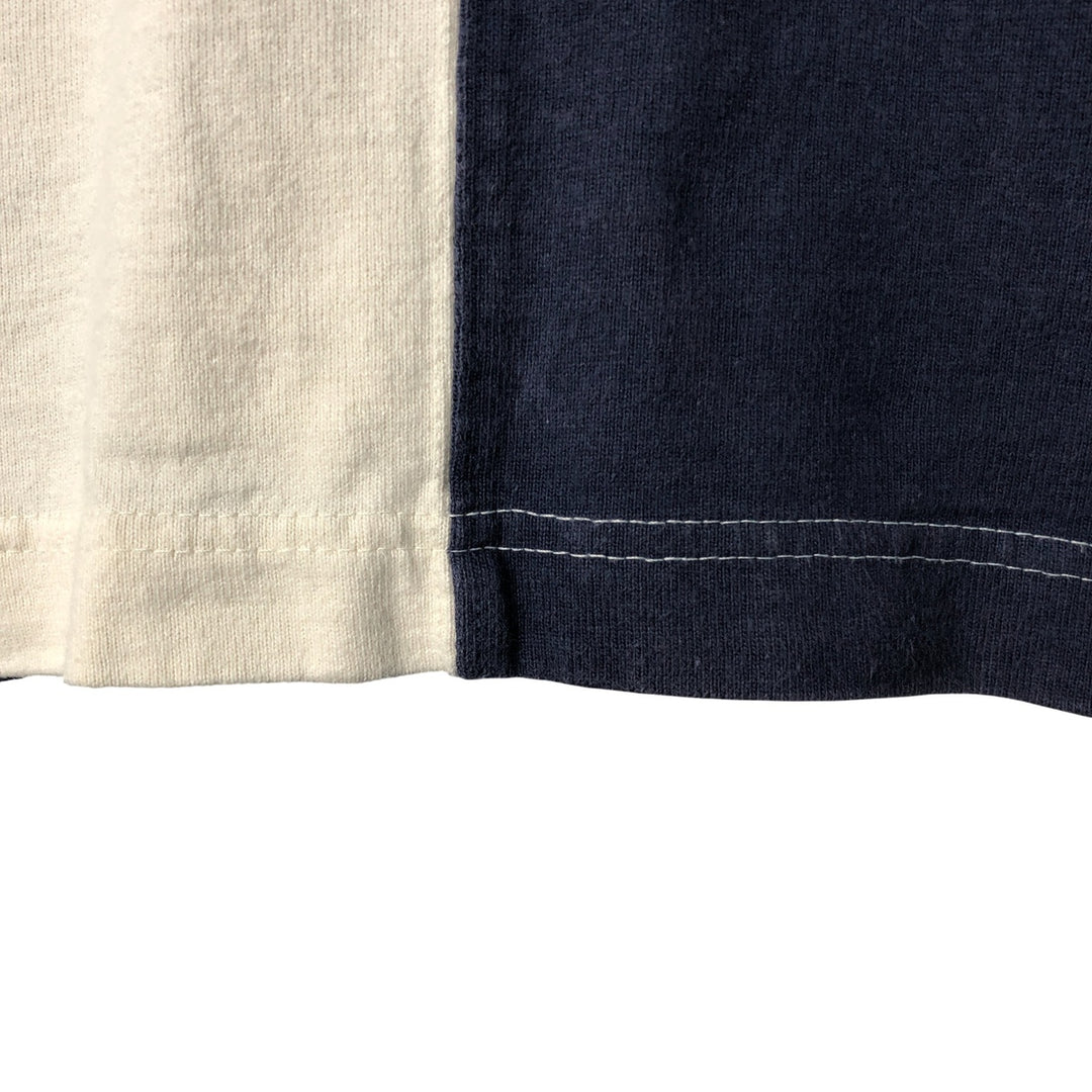 90'S GAP Old Gap Border Pattern Long Sleeve Rugby Shirt Men's M Size Vintage cotton white type Vintage Second Hand
