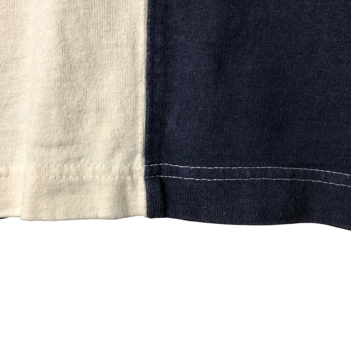90'S GAP Old Gap Border Pattern Long Sleeve Rugby Shirt Men's M Size Vintage cotton white type Vintage Second Hand