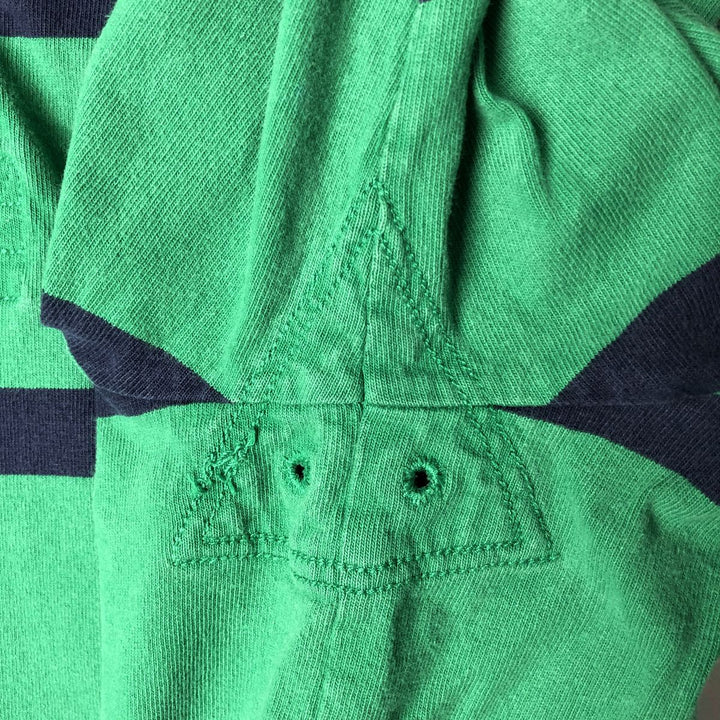 Ralph Lauren POLO by Ralph Lauren Striped Pattern Long Sleeve Rugby Shirt Men's XL cotton green type Vintage Second Hand