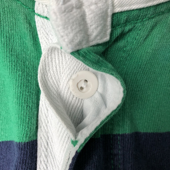 Ralph Lauren POLO by Ralph Lauren Striped Pattern Long Sleeve Rugby Shirt Men's XL cotton green type Vintage Second Hand