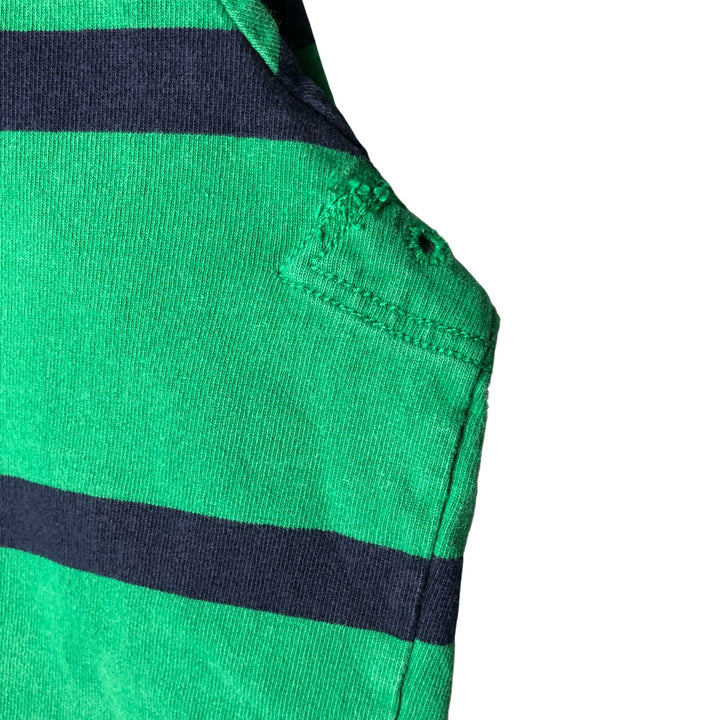 Ralph Lauren POLO by Ralph Lauren Striped Pattern Long Sleeve Rugby Shirt Men's XL cotton green type Vintage Second Hand