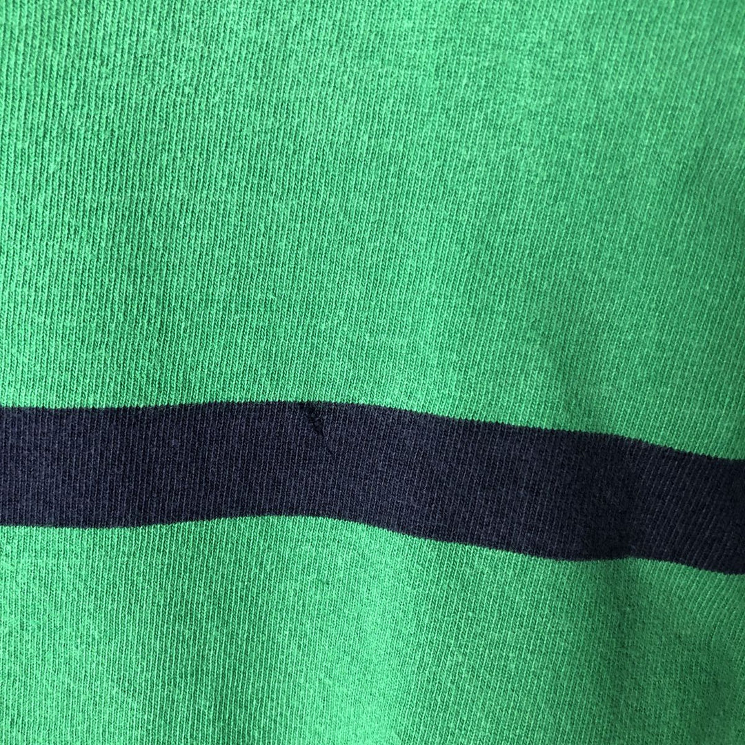 Ralph Lauren POLO by Ralph Lauren Striped Pattern Long Sleeve Rugby Shirt Men's XL cotton green type Vintage Second Hand