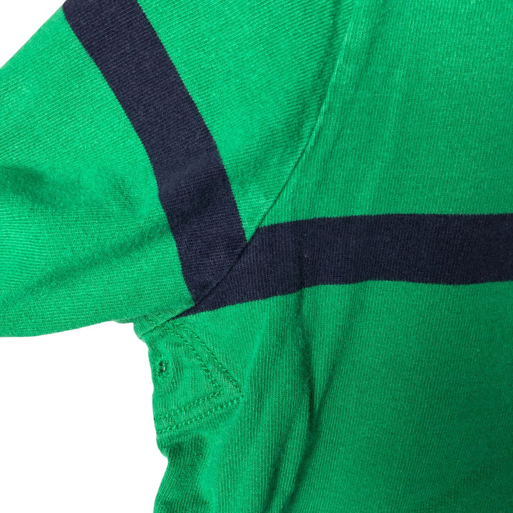 Ralph Lauren POLO by Ralph Lauren Striped Pattern Long Sleeve Rugby Shirt Men's XL cotton green type Vintage Second Hand