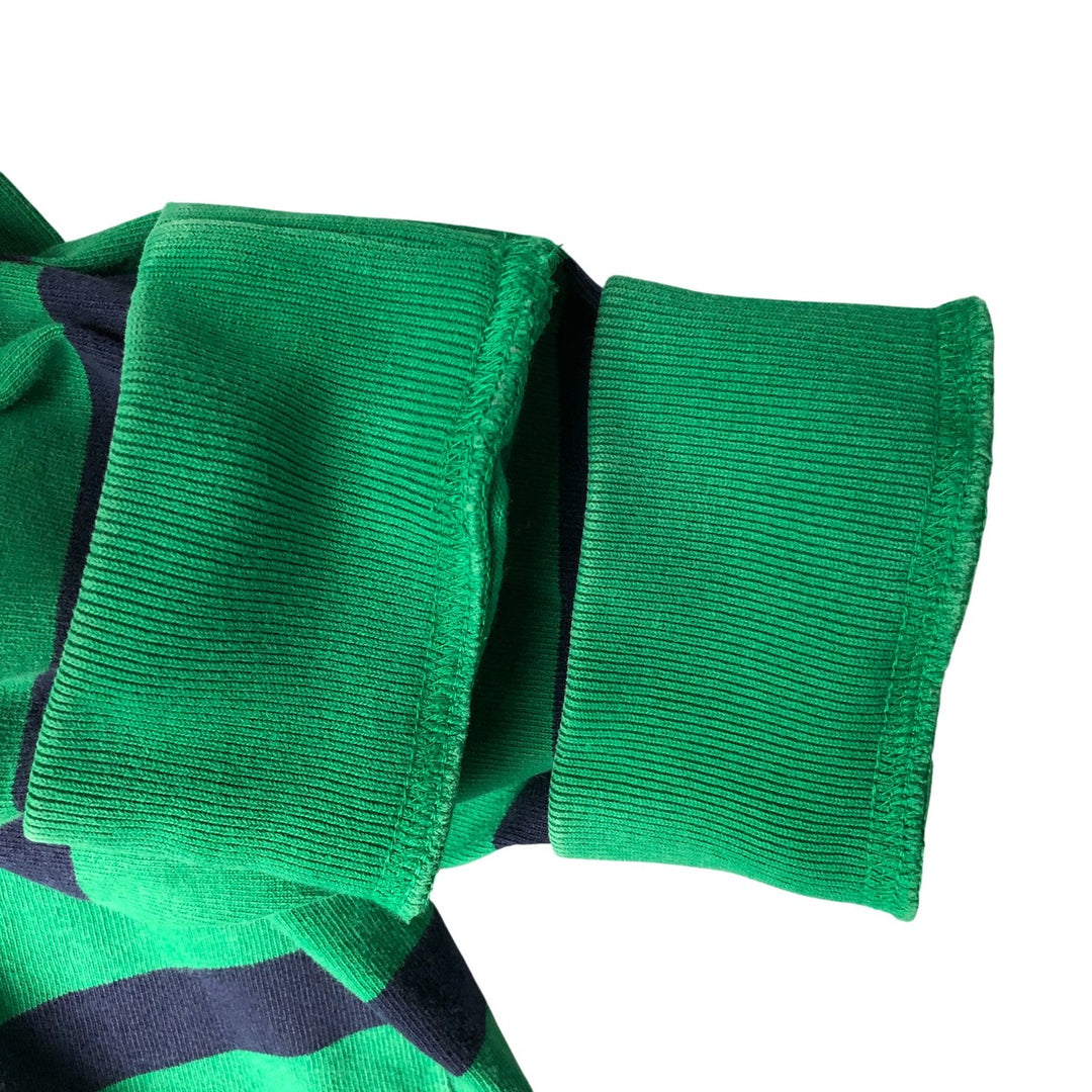 Ralph Lauren POLO by Ralph Lauren Striped Pattern Long Sleeve Rugby Shirt Men's XL cotton green type Vintage Second Hand