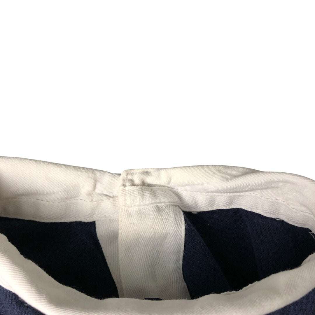 90'S GAP Vintage Striped Pattern Long Sleeve Rugby Shirt, Men's XL cotton navy blue type Vintage Second Hand